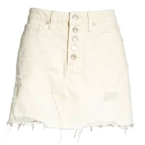 We the free button down mini skirt